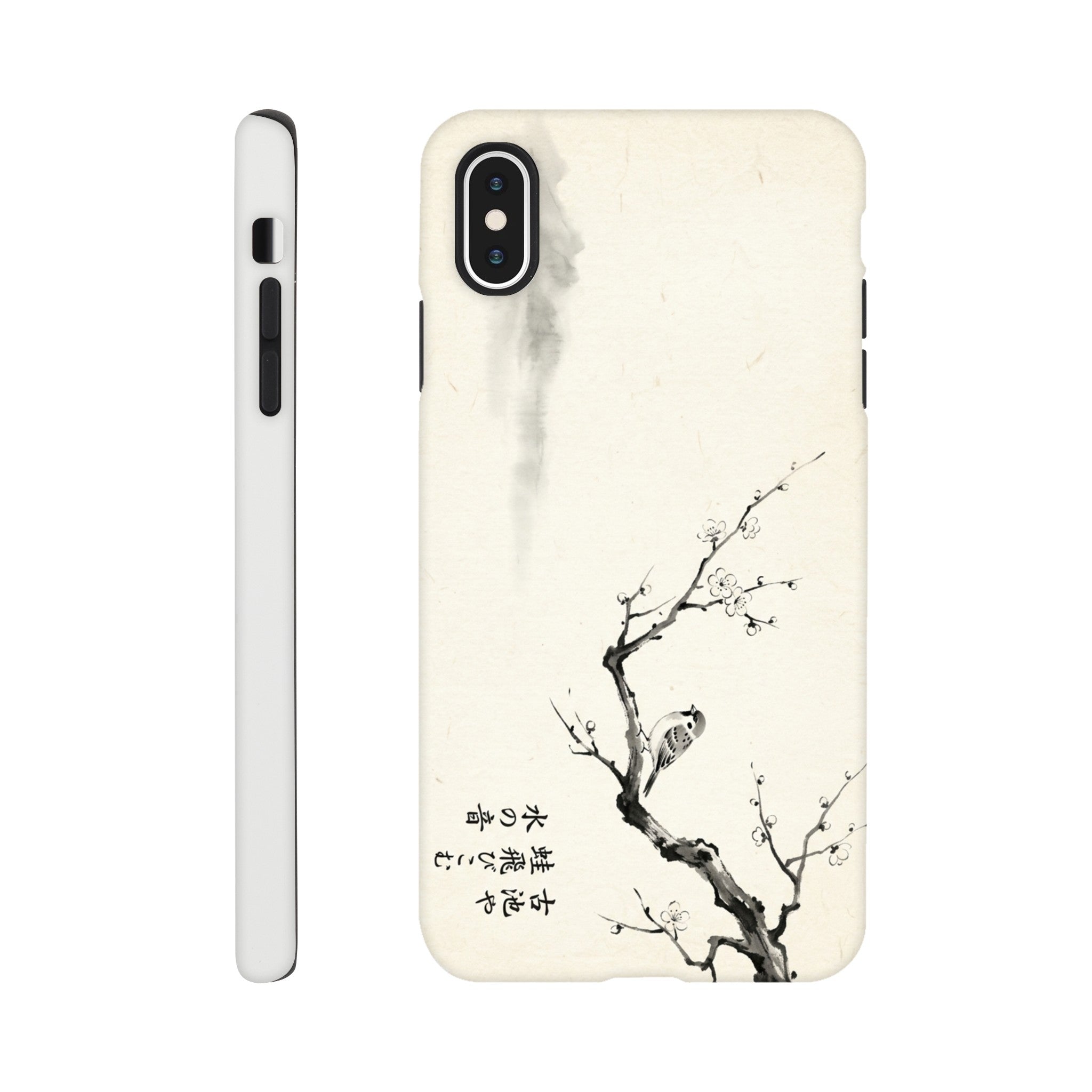 Minimalist sparrow Blossom Illustration in japanese Style - Tough Case for iPhone 15 by TVVH_Urban