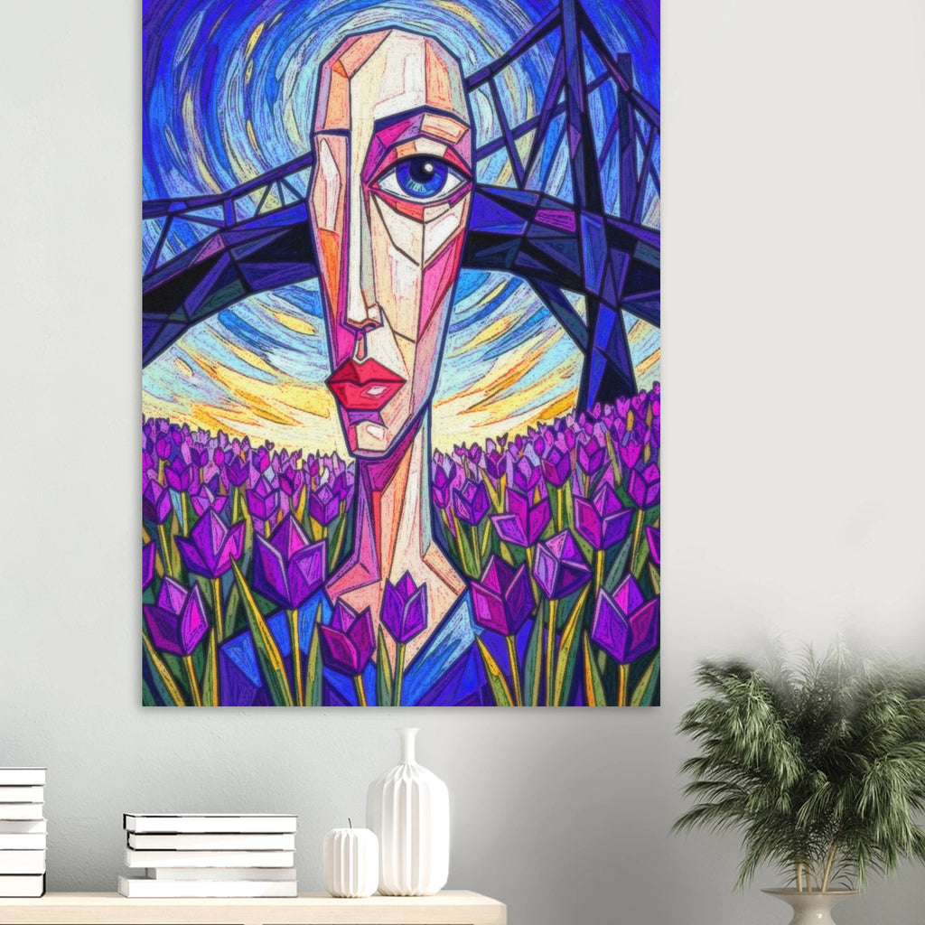 The Chaos of purple neo impressionist art - matte paper poster by TVVH_Urban