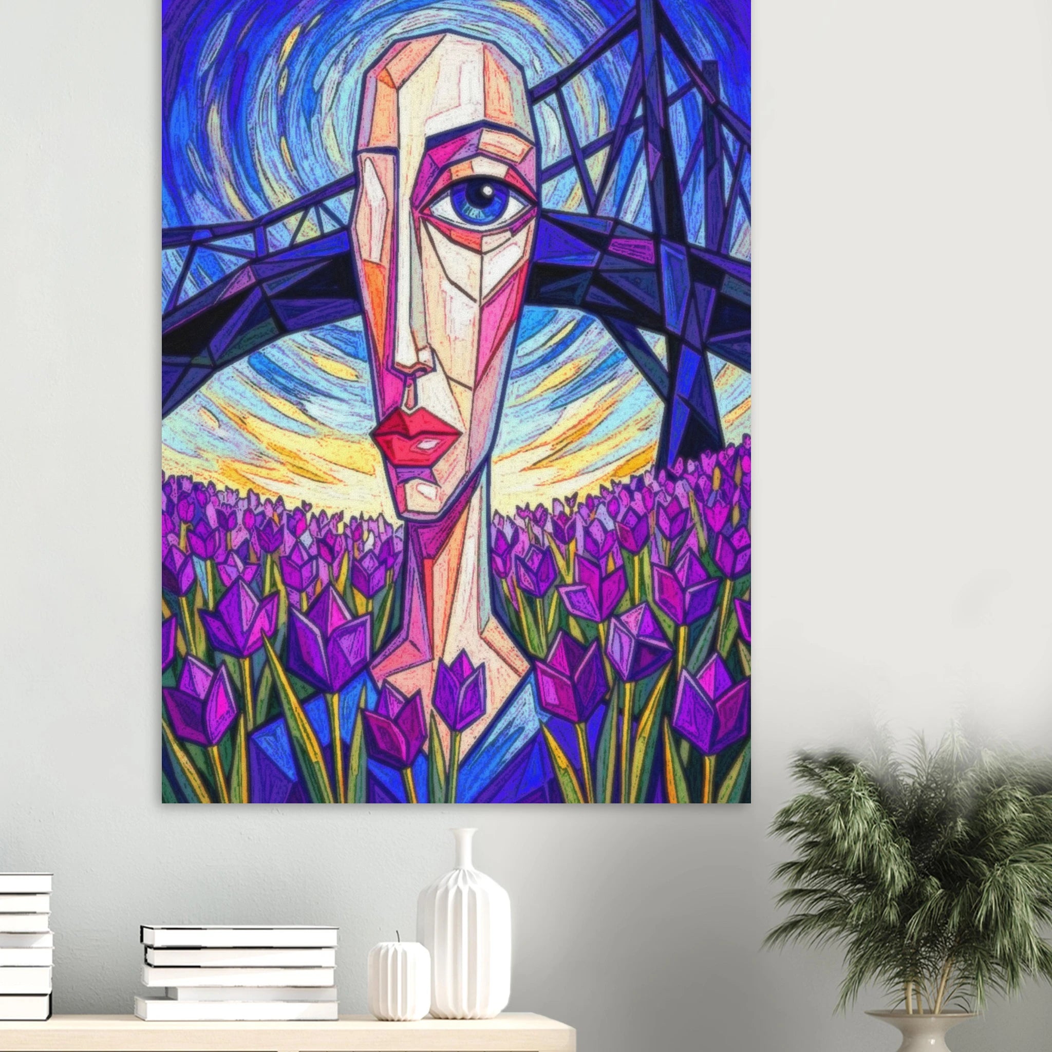 The Chaos of purple neo impressionist art - matte paper poster by TVVH_Urban