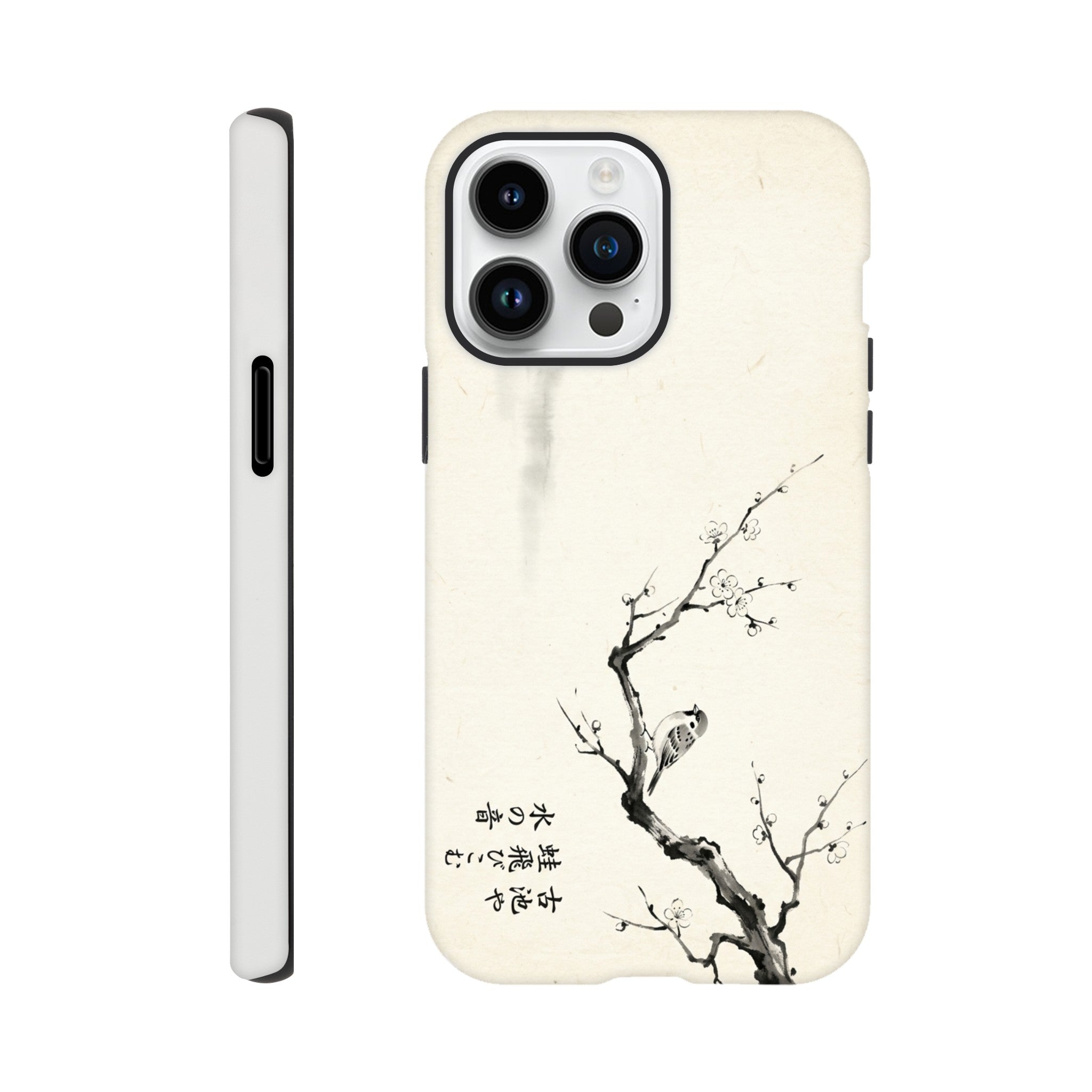 Minimalist sparrow Blossom Illustration in japanese Style - Tough Case for  by TVVH_Urban