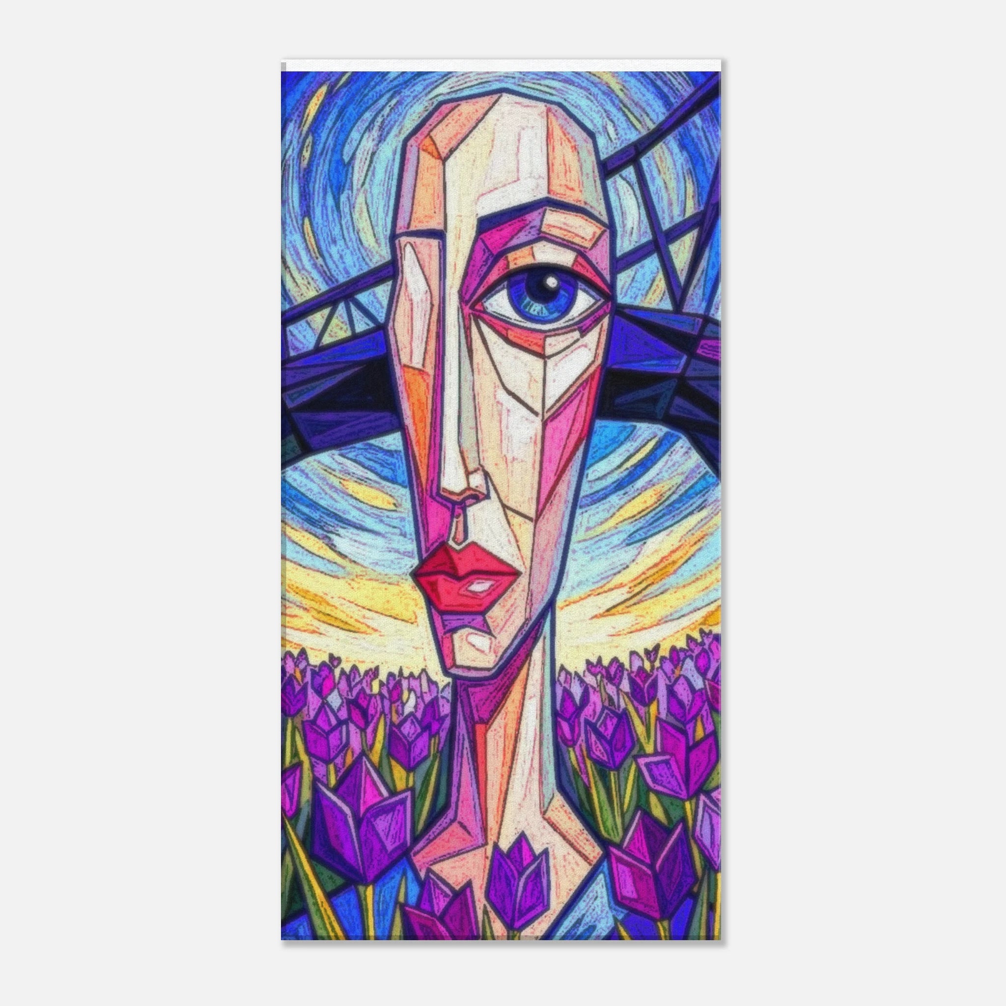 The Chaos of purple neo impressionist art - classic matte canvas by TVVH_Urban