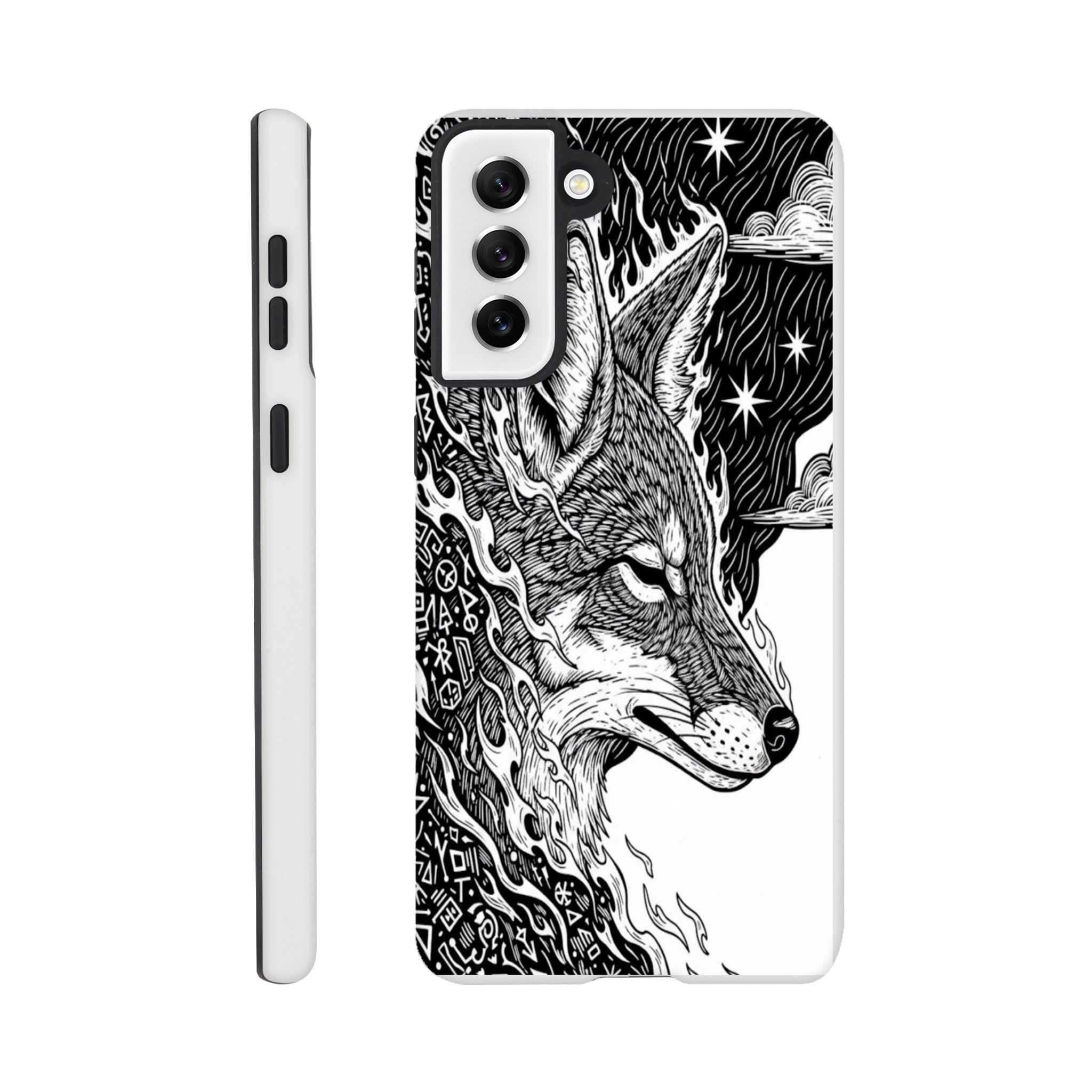 Coyote illustration in Black & white - Tough Case for  by TVVH_Urban