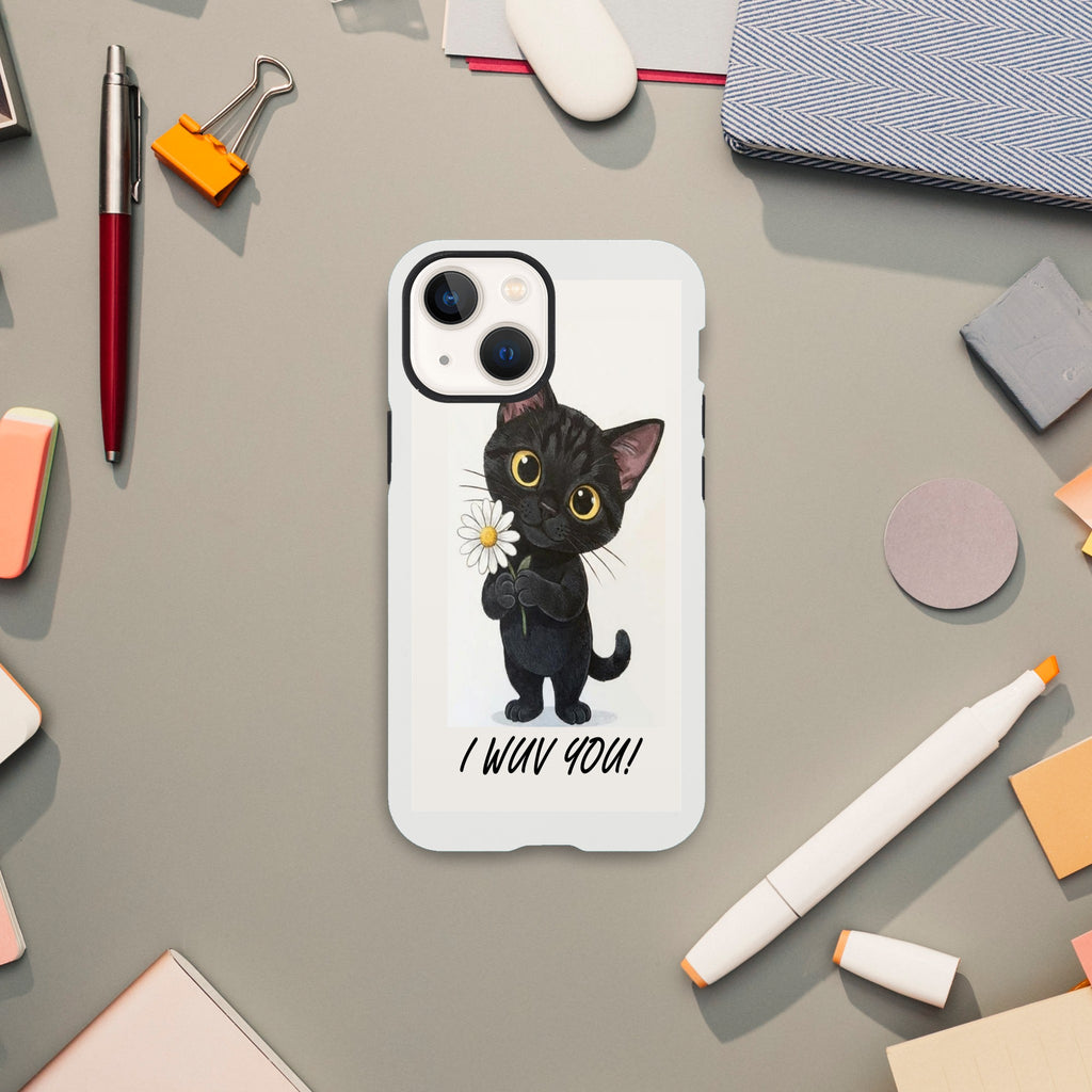 Attitude Kitty Tough Case | Dual-Layer Protection for iPhone Print Material for iPhone 15 Pro Max by TVVH_Urban